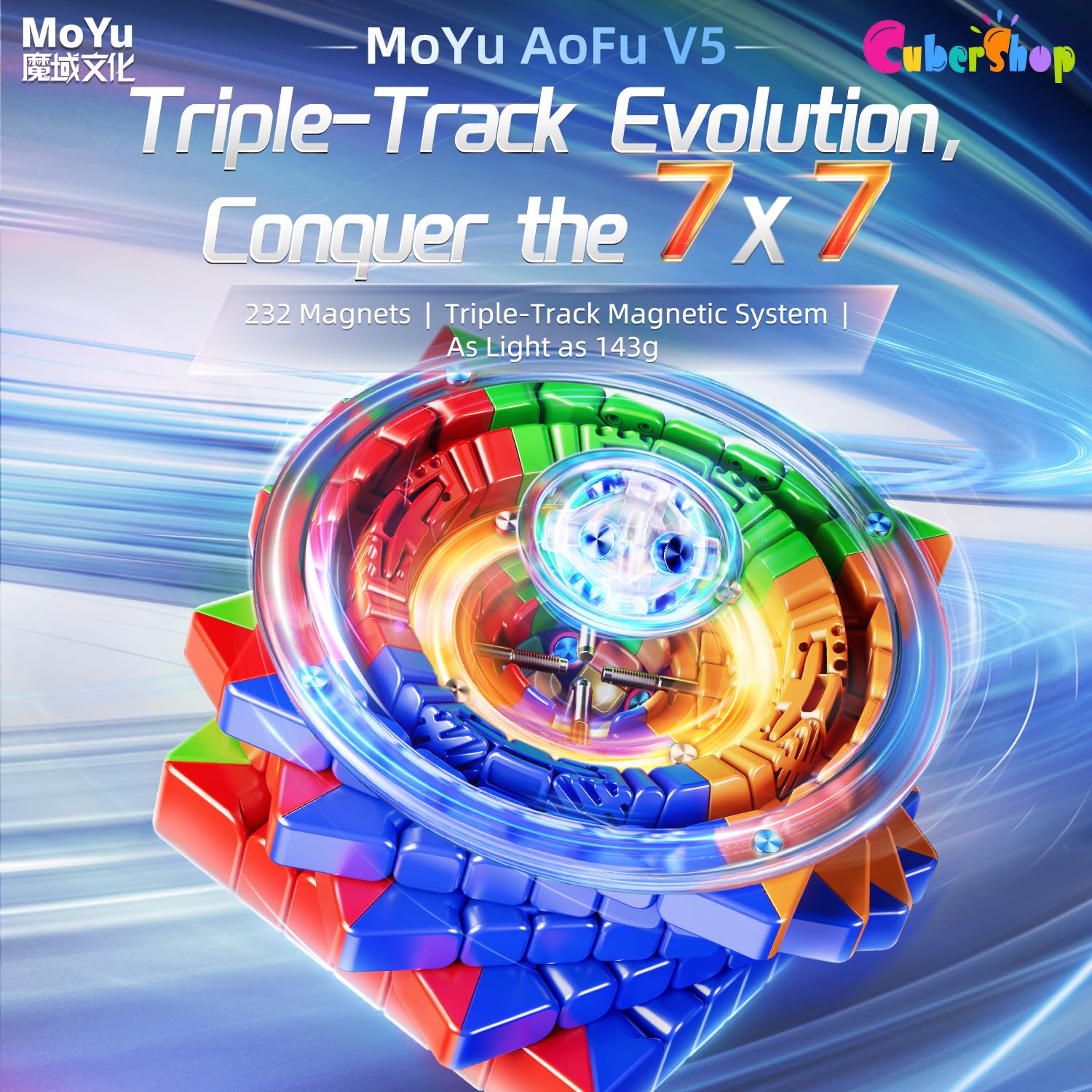 Amazon.com: CuberShop Moyu AoFu V5 Triple Track 7x7 Magnetic Speed